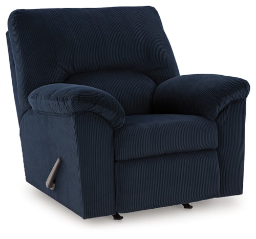 Rocker Recliner in Corduroy Fabric