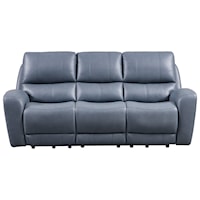 Contemporary Power Reclining Sofa with Power Headrest