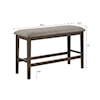 Crown Mark Ember Counter Height Bench