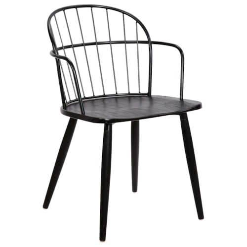 Industrial Steel Framed Arm Chair