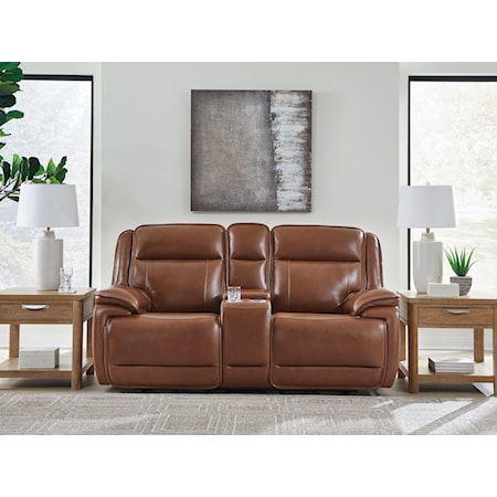 Pwr Rec Loveseat/Con/Adj Hdrst