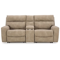 3-Piece Power Reclining Sectional Loveseat With Console