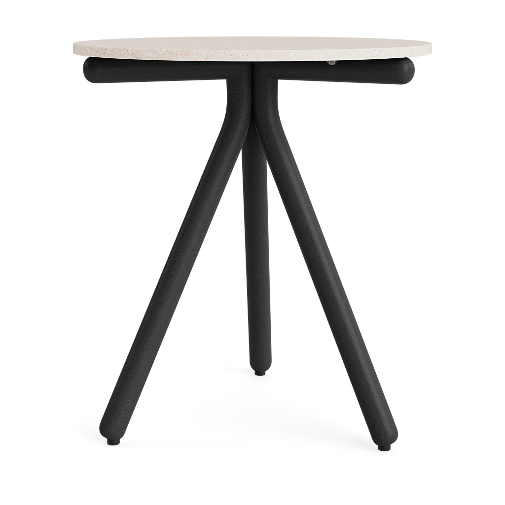 17" Rd. Aluminum Nesting Table w/Dekton Top