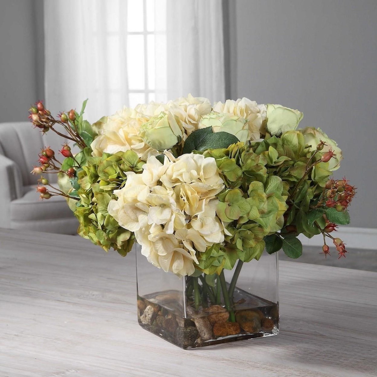 Uttermost Botanicals Cecily Hydrangea Bouquet