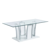 Contemporary Coffee Table with Glass Top