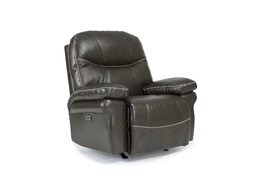 Leya Leather Power Tilt Headrest Rocker Recliner by Best Home Furnishings at Powell's Furniture and Mattress