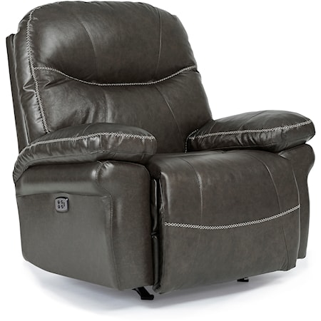 Leather Power Space Saver Recliner w/ HR