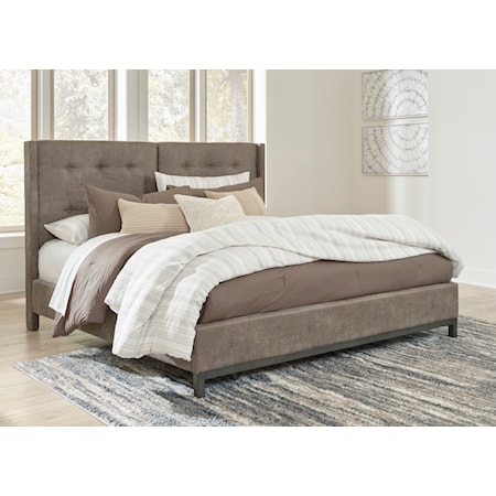 Queen Upholstered Panel Bed