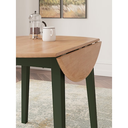 Round Drm Drop Leaf Table