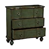 Accentrics Home Accents Teal Green Distressed 3 Drawer Chest