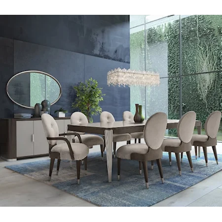 Contemporary 10-Piece Dining Room Set
