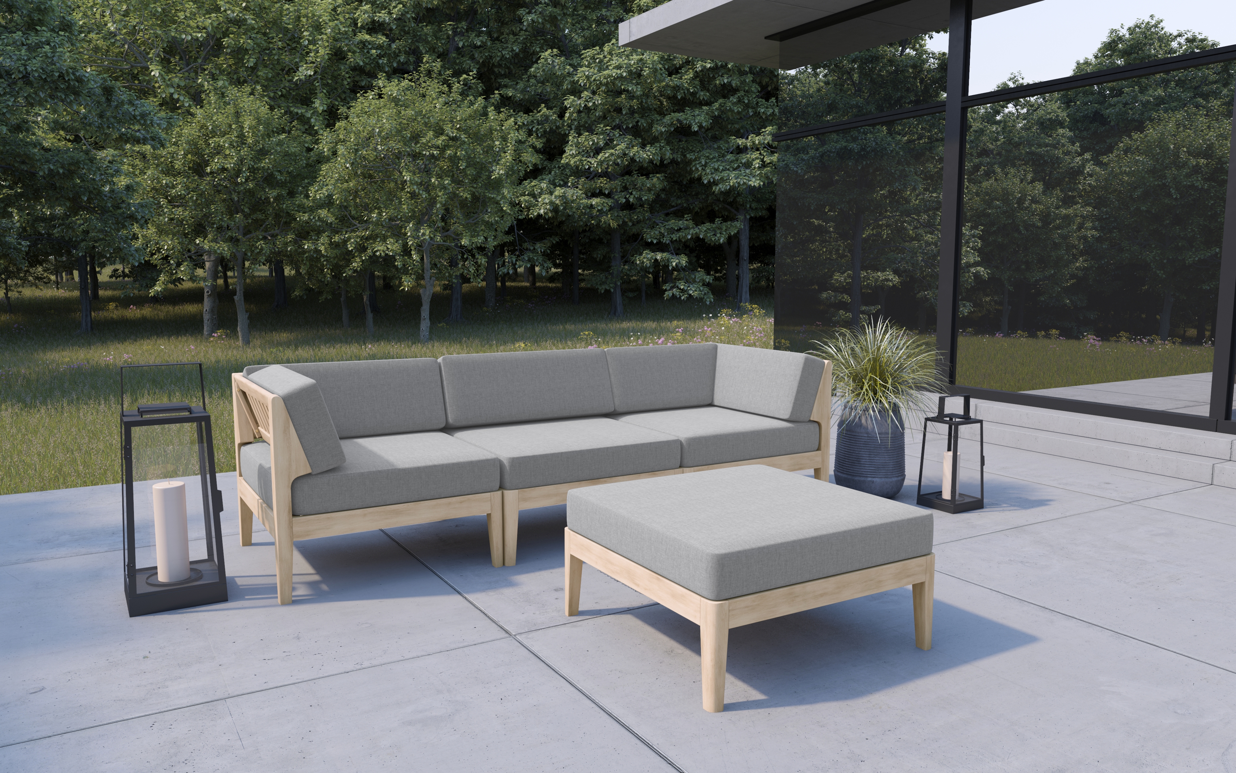 4-Piece Outdoor Sectional Sofa