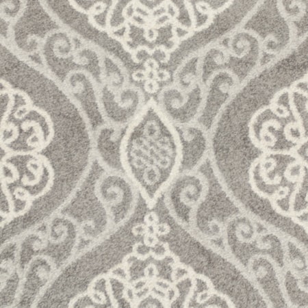 6&apos;7&quot; X 9&apos;6&quot; Silver Mosaic Area Rug