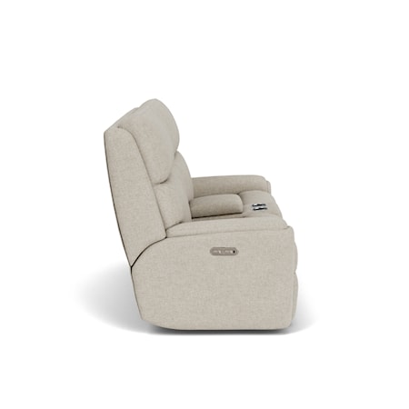 Power Reclining Loveseat with Console and PH