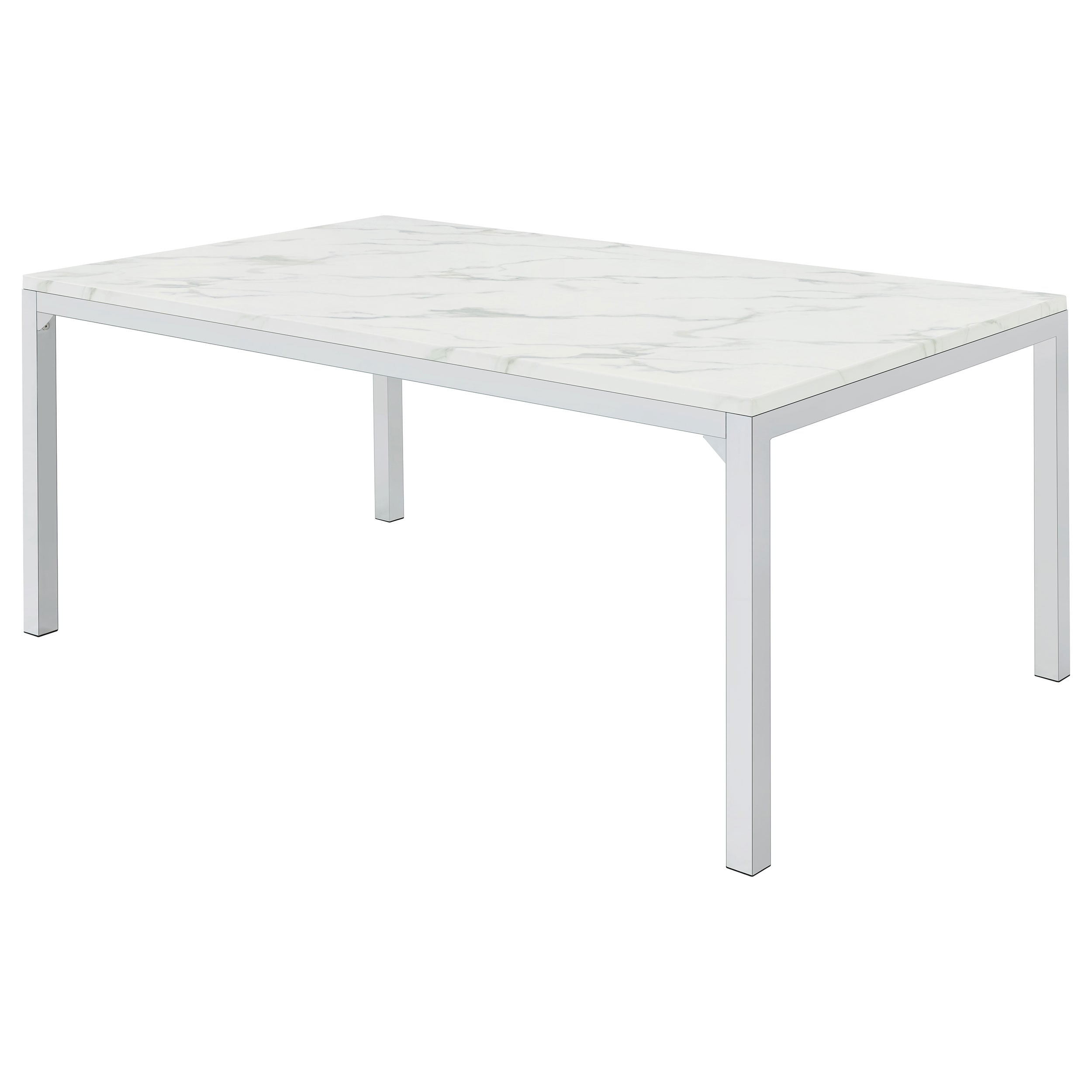 Athena 64-inch Faux Marble Dining Table