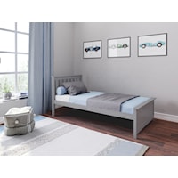 Youth Twin Single Bed in Gray