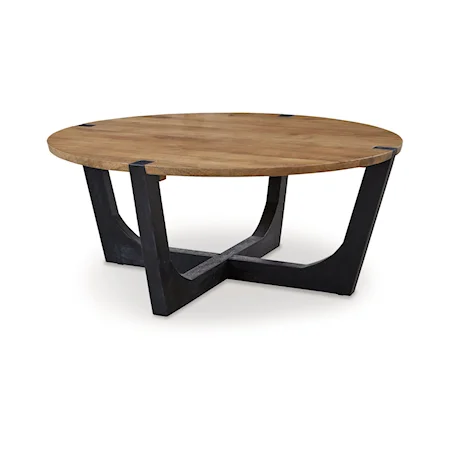 Mango Solid Wood Round Coffee Table