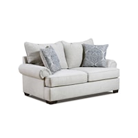 Casual Loveseat with Loose Back Pillows