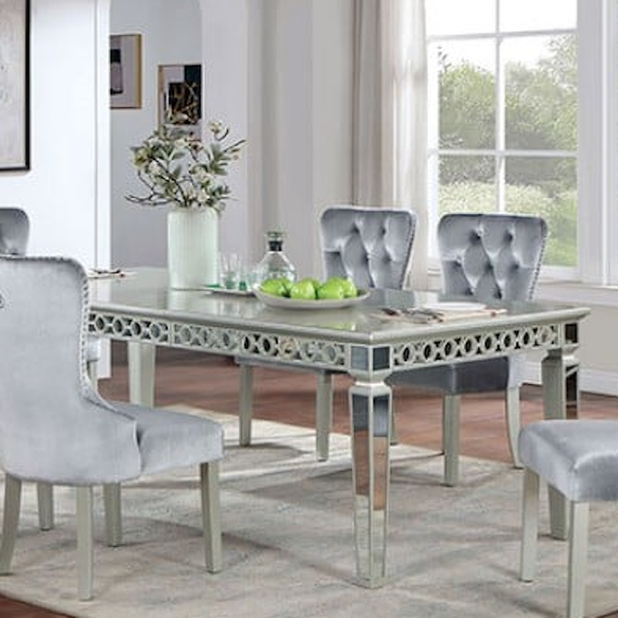 Furniture of America ADALIA Dining Table with Expandable Leaf