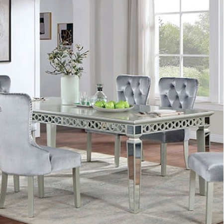 Dining Table with Expandable Leaf