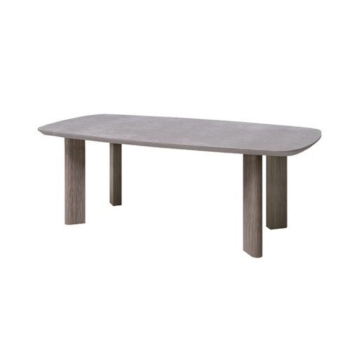84" Rectangular Dining Table - Hickory/Concrete