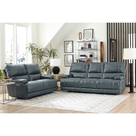 Power Reclining Sofa and Loveseat Set