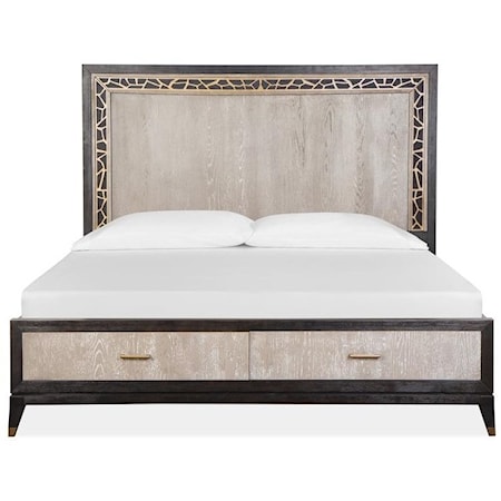 Queen Panel Storage Bed