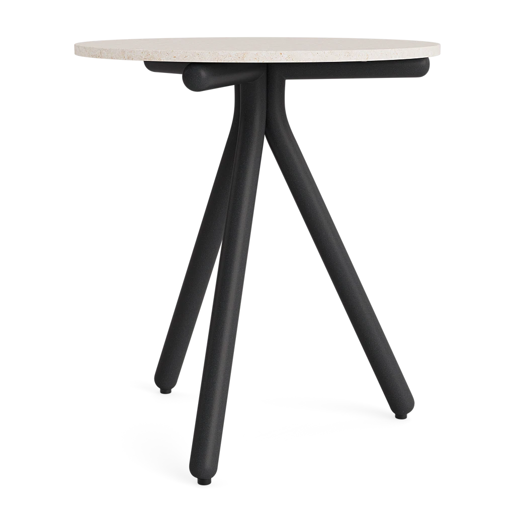 17" Rd. Aluminum Nesting Table w/Dekton Top
