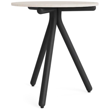 17" Rd. Aluminum Nesting Table w/Dekton Top