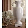 Signature Design by Ashley Accents Diedra Antique White Urn