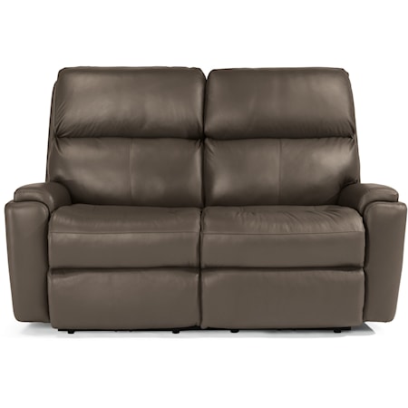 Casual Power Reclining Loveseat with Power Headrests