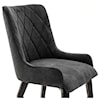 Armen Living Alana Charcoal Upholstered Dining Chair