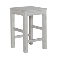 Farmhouse Console Stool with Footrest