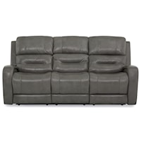 Washington Contemporary Power Reclining Sofa with USB Ports and Power Lumbar