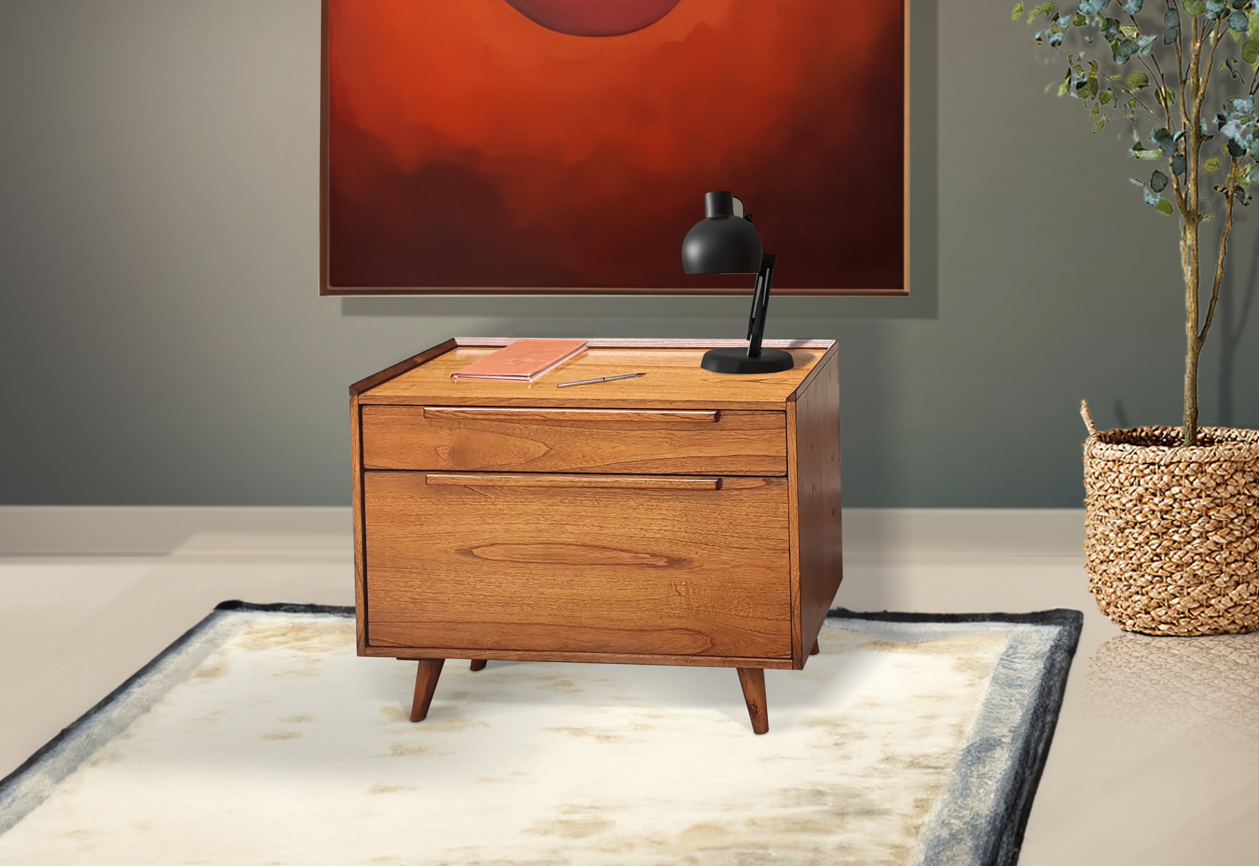 Mid-Century Lateral File Cabinet