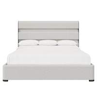 Contemporary Upholstered King Prado Panel Bed