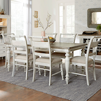 7 Piece Farmhouse Rectangular Table Set