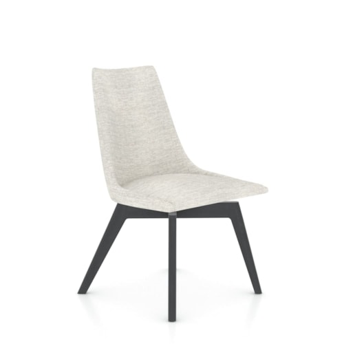 Mid-Century Modern Customizable Upholstered Swivel Side Chair
