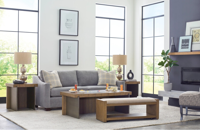 Hammary hidden treasures Coffee Table with Hidden Bench