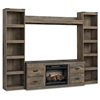 4-Piece Entertainment Center With Electric Fireplace