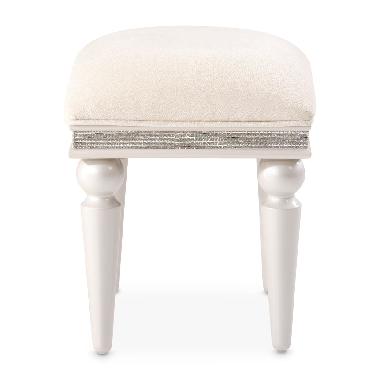 Michael Amini Glimmering Heights Upholstered Vanity Bench