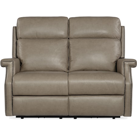 Transitional Zero Gravity Loveseat with Nailhead Trim