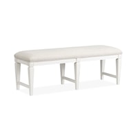 Farmhouse Dining Bench with Upholstered Seat