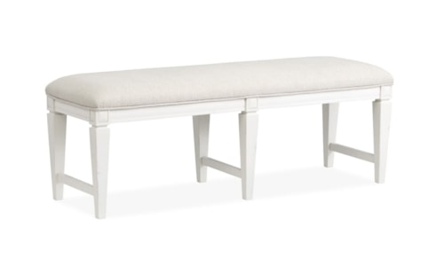 Farmhouse Dining Bench with Upholstered Seat