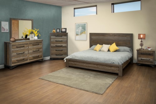 Rustic 5-Piece Queem  Bedroom Set