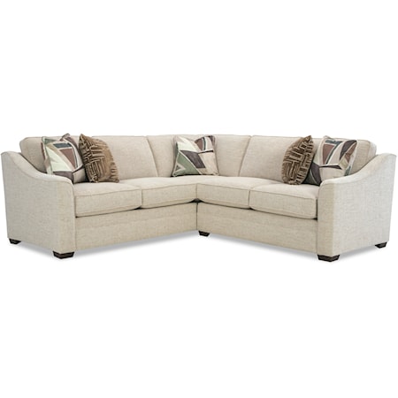 Two Piece Customizable Corner Sectional Sofa with Left Return