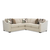 Two Piece Customizable Corner Sectional Sofa with Left Return