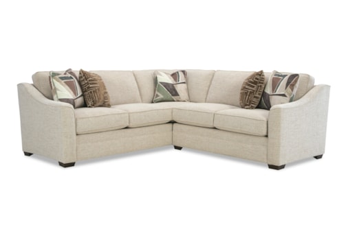 Two Piece Customizable Corner Sectional Sofa with Left Return