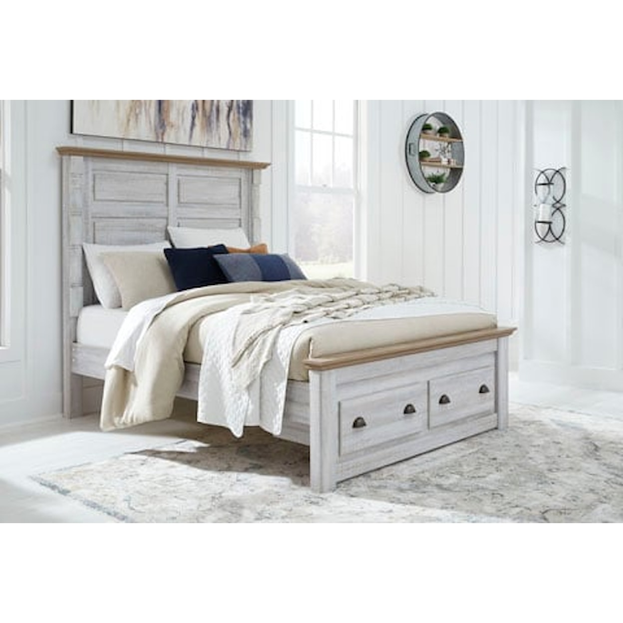 Signature Haven Bay Queen Panel Storage Bed