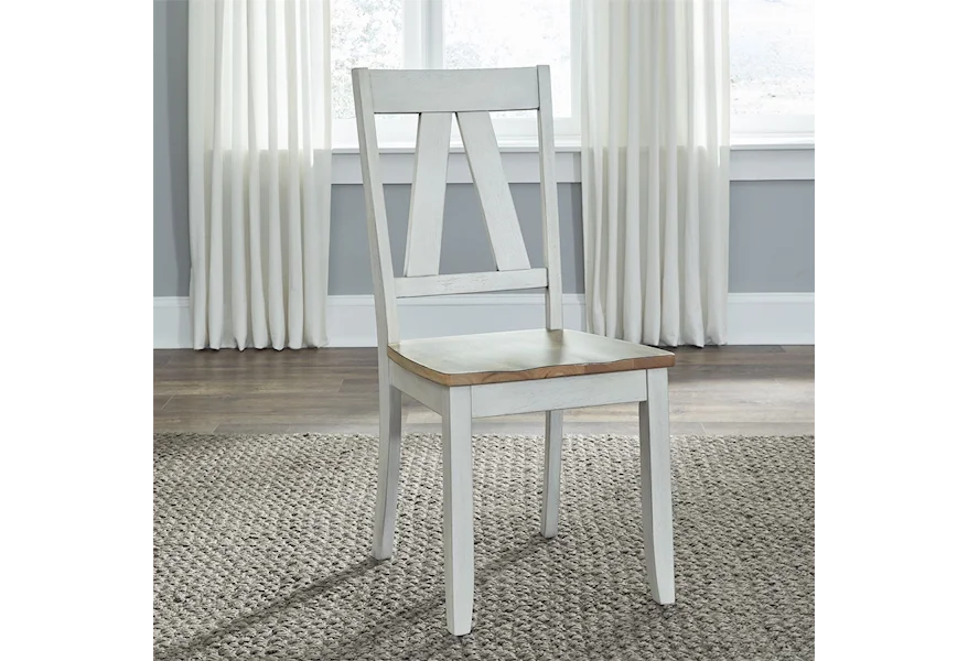 Lindsey Farm Splat Back Side Chair by Liberty Furniture at VanDrie Home Furnishings